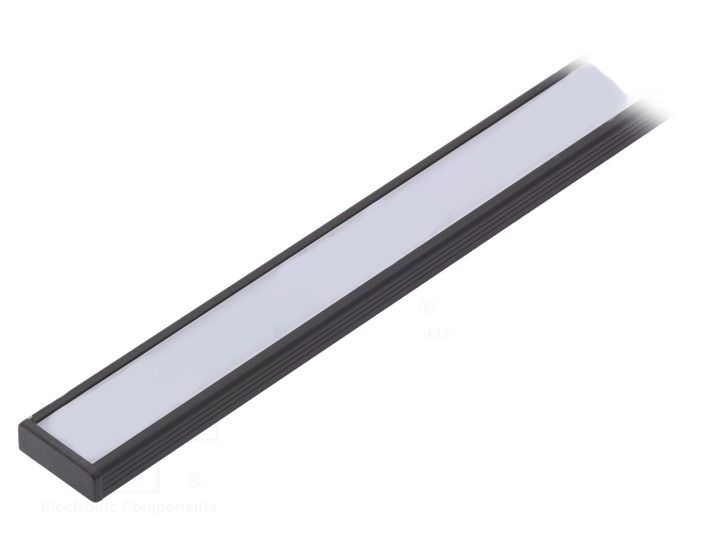 LED profiel - zwart - melk witte afdekplaat - 24 x 9 mm LED profiel - zwart - melk witte afdekplaat - 24 x 9 mm